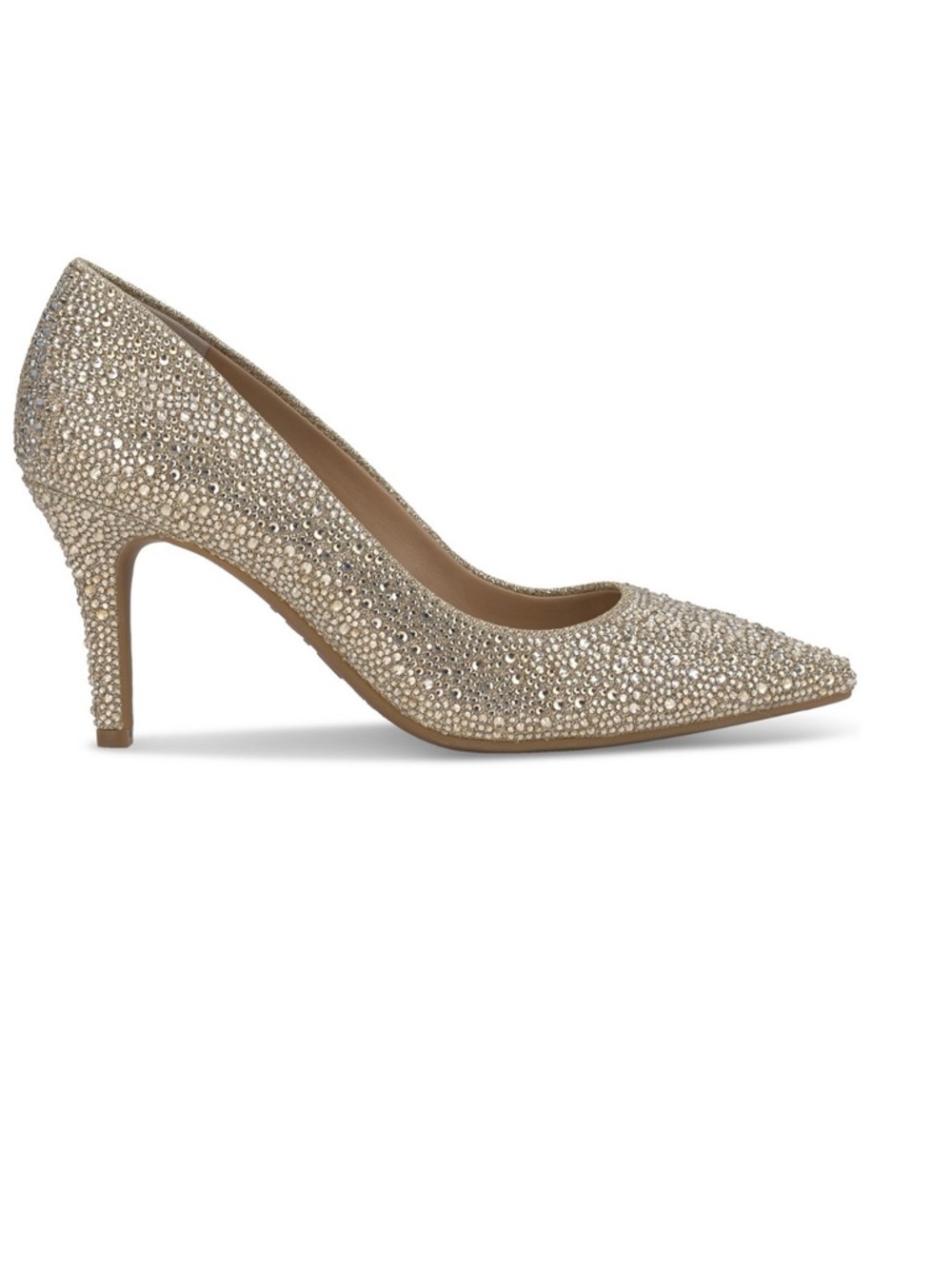 INC International Concepts Gold Crystal Pointed-Toe Pump